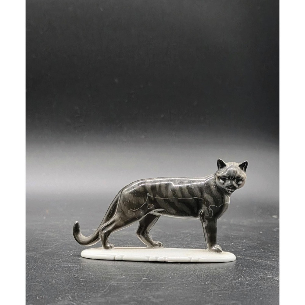 Vintage Rosenthal Cat Kitten Kitty Figurine Black Bavaria 3.5"